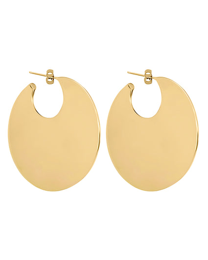 THICK ROUNDED HOOP EARRINGS – Kendall Conrad