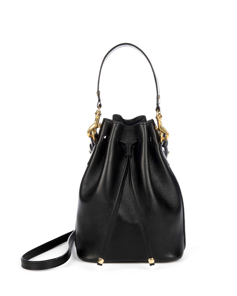 L'AVENTURA III BUCKET BAG in Black Napa leather Kendall Conrad   