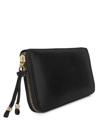 LUZ ZIP AROUND WALLET in Black Napa leather case Kendall Conrad   