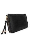 LUZ ZIP AROUND WALLET in Black Napa leather case Kendall Conrad   
