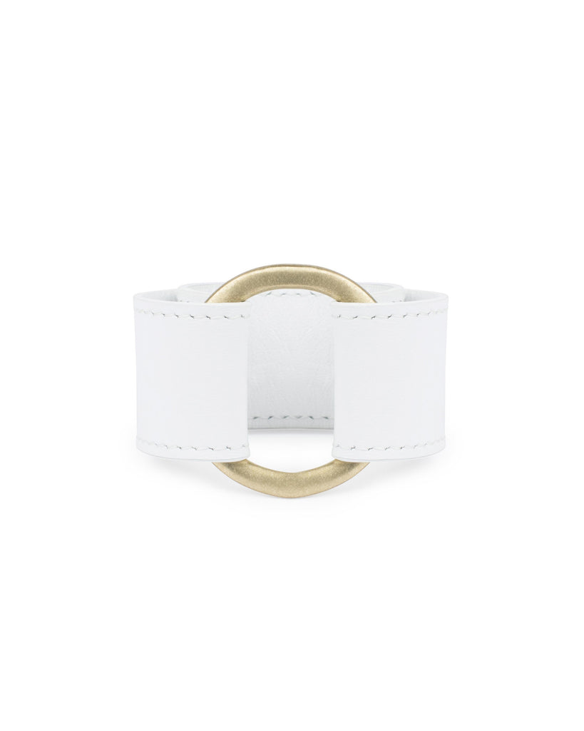 MAJA II CUFF in White Napa leather bracelet Kendall Conrad   