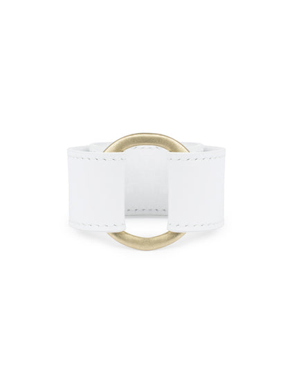 MAJA II CUFF in White Napa leather bracelet Kendall Conrad   