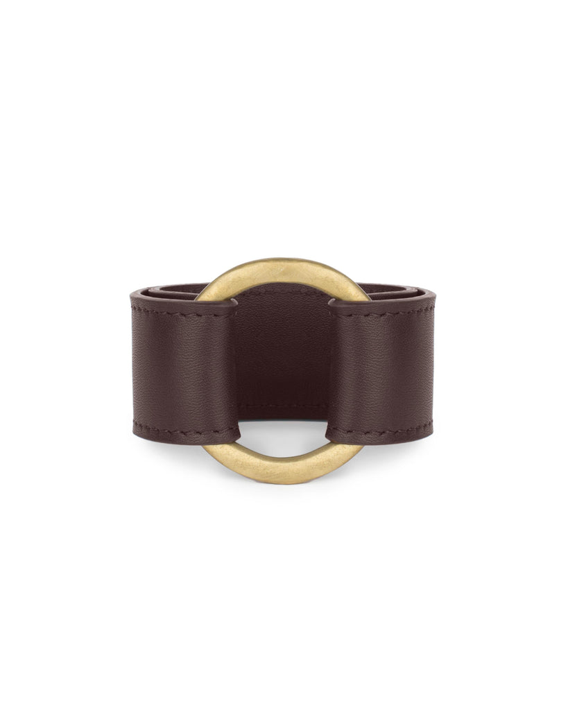 MAJA II CUFF in Chocolate Napa leather bracelet Kendall Conrad   