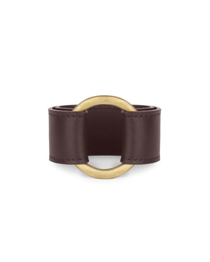 MAJA II CUFF in Chocolate Napa leather bracelet Kendall Conrad   