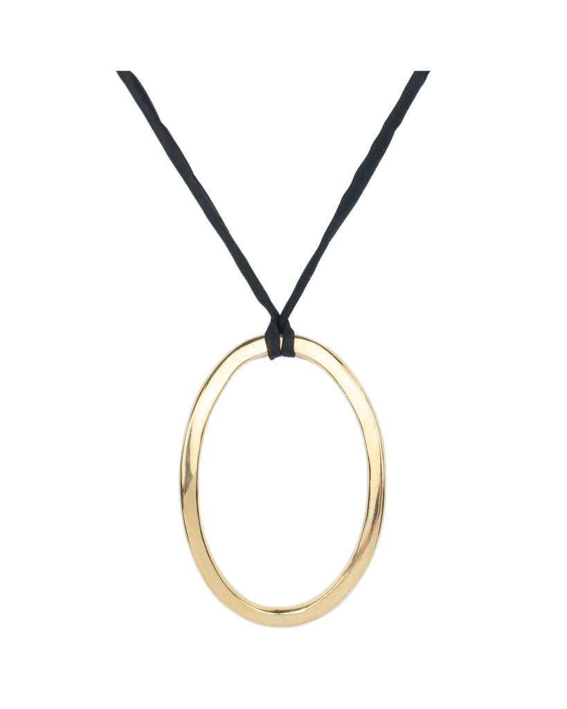 MAJA LONG PENDANT jewelry, Kendall Conrad Brass/Brown  