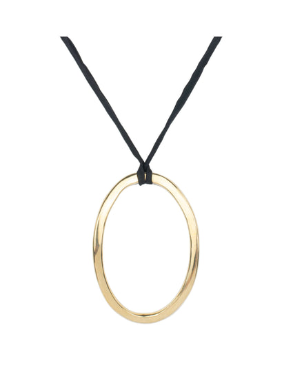 MAJA LONG PENDANT jewelry, Kendall Conrad Brass/Black  