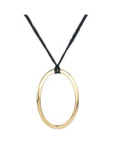 MAJA LONG PENDANT jewelry, Kendall Conrad Brass/Brown  