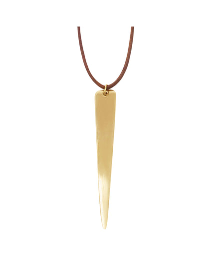 MOUNIA NECKLACE jewelry, Kendall Conrad Brass Natural Brown 