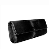 Nº3 CLUTCH in Black Italian Calf Hair clutch bag Kendall Conrad   