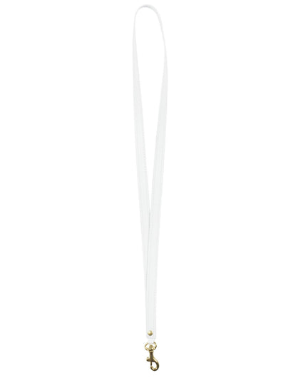 NECK STRAP in White Napa Leather leather Kendall Conrad   