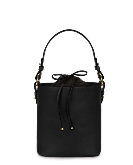 NIÑA SHOULDER BUCKET BAG in Black Napa shoulder bag Kendall Conrad   