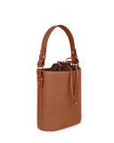 NIÑA SHOULDER BUCKET BAG in Sienna Napa shoulder bag Kendall Conrad   