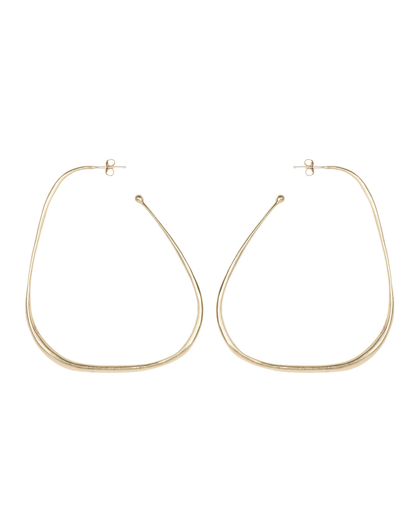 OBLIQUE III HOOP EARRINGS jewelry, Kendall Conrad Brass  