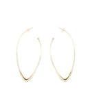 OBLIQUE LONG HOOP EARRINGS jewelry, Kendall Conrad Brass  