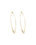 OBLIQUE LONG HOOP EARRINGS jewelry, Kendall Conrad Gold Plated  