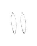 OBLIQUE LONG HOOP EARRINGS jewelry, Kendall Conrad Sterling Silver  