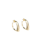 OBLIQUE SMALL HOOP EARRINGS jewelry, Kendall Conrad Gold Plated  