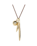 OBLIQUE PENDANT II jewelry, Kendall Conrad Gold Plated Natural Brown 