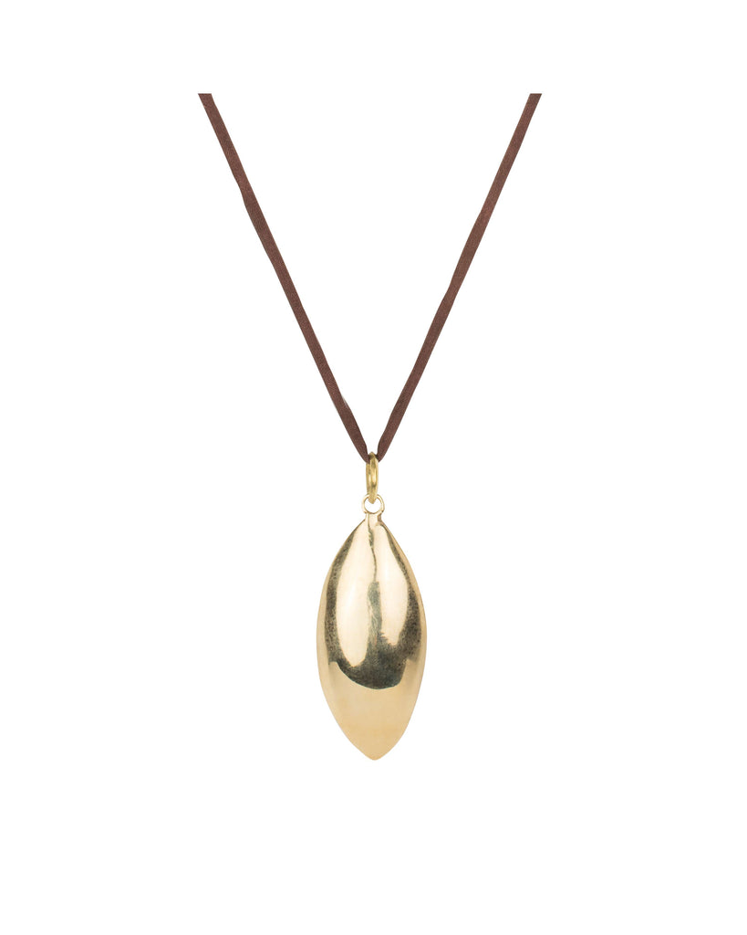 OBLIQUE PENDANT II jewelry, Kendall Conrad Brass Natural Brown 
