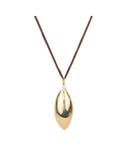 OBLIQUE PENDANT II jewelry, Kendall Conrad Brass Natural Brown 