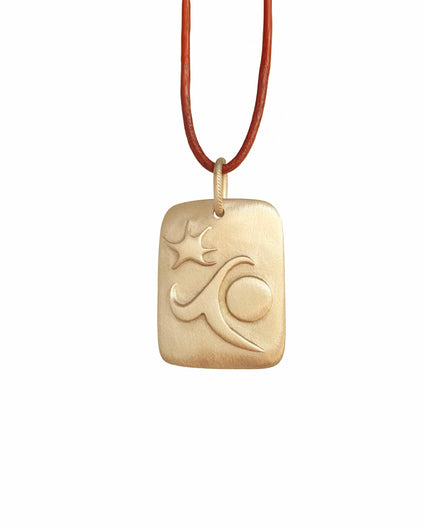 PROJECT ZERO PENDANT jewelry Kendall Conrad Brass Natural Brown 