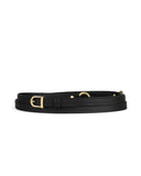 1/2" RING BELT in Black Napa skinny belt Kendall Conrad   
