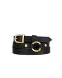 1/2" RING BELT in Black Napa skinny belt Kendall Conrad   