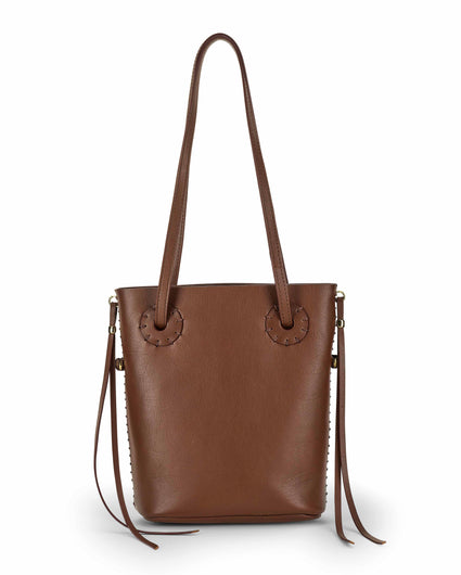 SANCHA BUCKET BAG in Umber Napa leather Kendall Conrad   