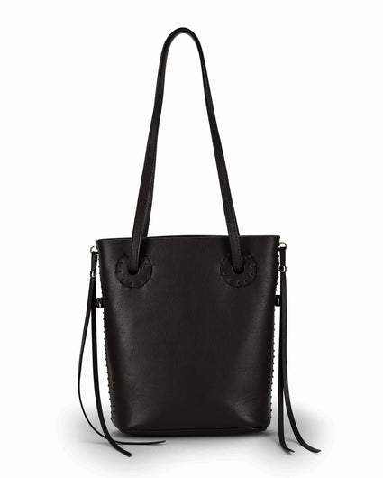 SANCHA BUCKET BAG in Black Napa leather Kendall Conrad   