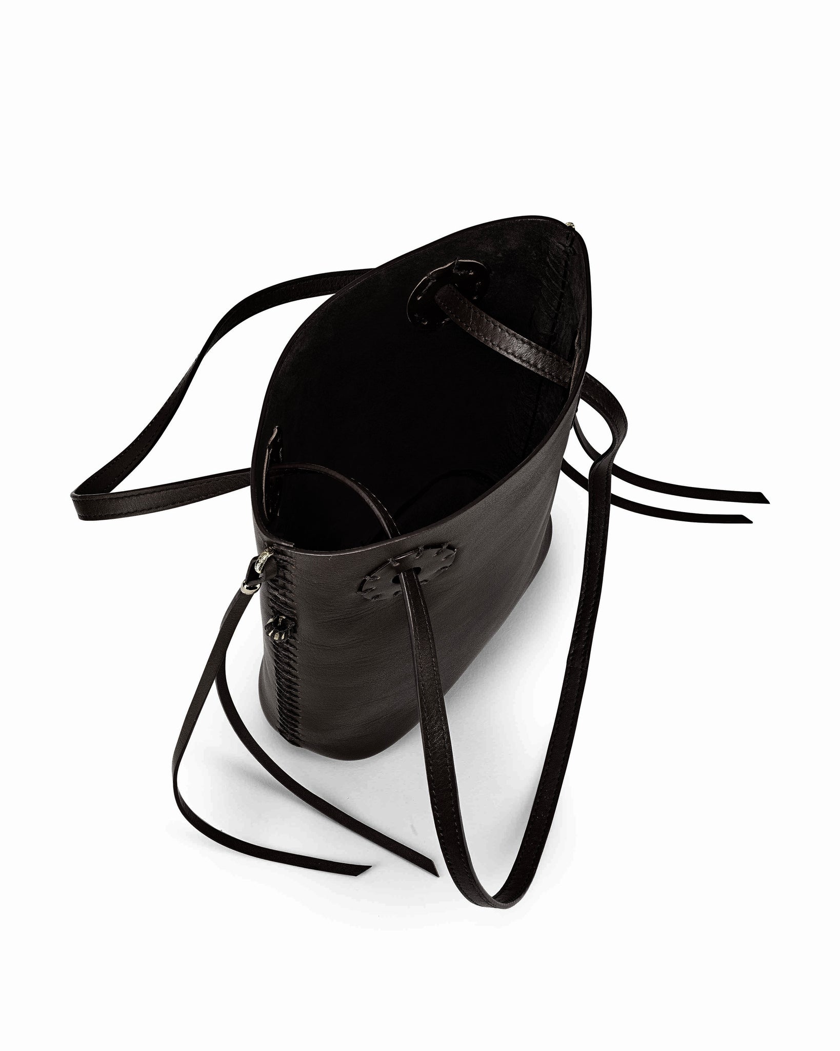 SANCHA BUCKET BAG in Black Napa – Kendall Conrad