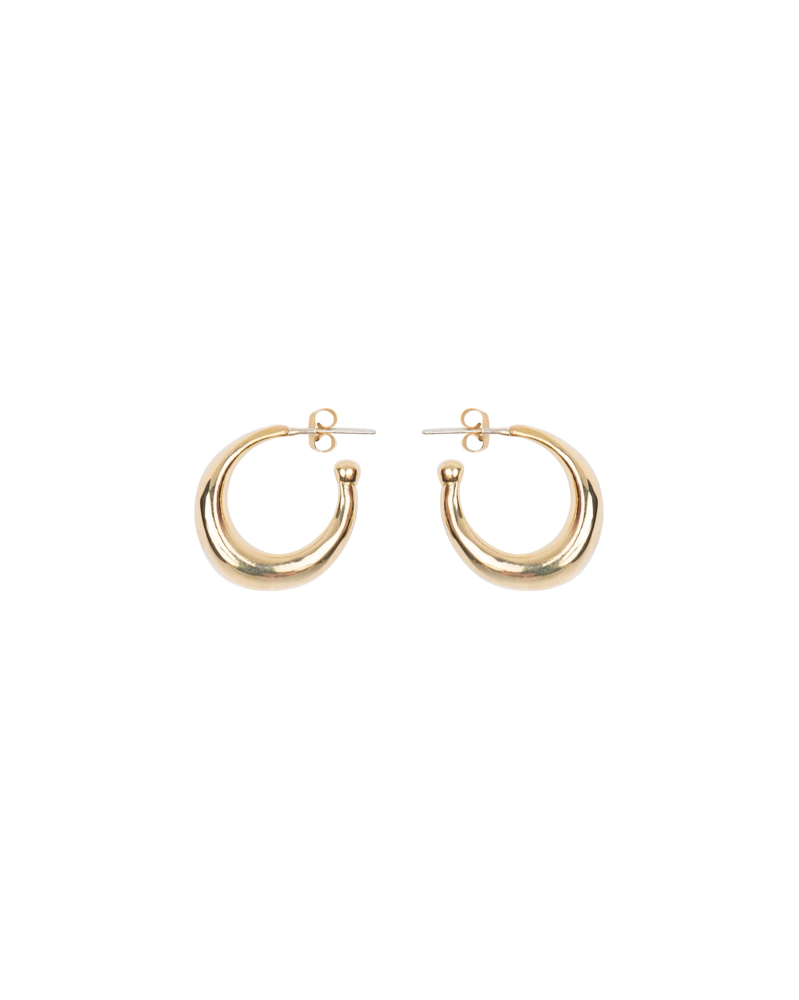 THICK ROUNDED HOOP EARRINGS – Kendall Conrad