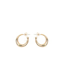 THICK ROUNDED SMALL HOOP EARRINGS earrings Kendall Conrad Brass  