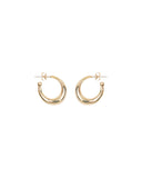 THICK ROUNDED SMALL HOOP EARRINGS earrings Kendall Conrad Gold Plated  