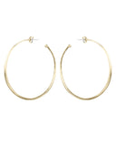 ROUNDED HOOP EARRINGS jewelry, Kendall Conrad 2.5" Brass 