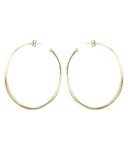 ROUNDED HOOP EARRINGS jewelry, Kendall Conrad 2.5" Brass 