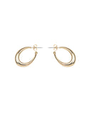 THICK OVAL HOOP EARRINGS jewelry, Kendall Conrad Brass  