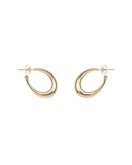 THICK OVAL HOOP EARRINGS jewelry, Kendall Conrad Gold Plated  
