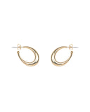 THICK OVAL HOOP EARRINGS jewelry, Kendall Conrad Gold Plated  
