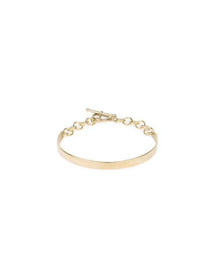 NAKED THIN TOGGLE CHAIN BRACELET jewelry, Kendall Conrad Brass  