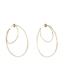 THIN DOUBLE HOOP EARRINGS gold Kendall Conrad   