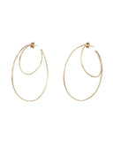 THIN DOUBLE HOOP EARRINGS gold Kendall Conrad   