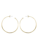 ROUNDED HOOP EARRINGS jewelry, Kendall Conrad 2" Brass 