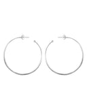 ROUNDED HOOP EARRINGS jewelry, Kendall Conrad 1" Sterling Silver 