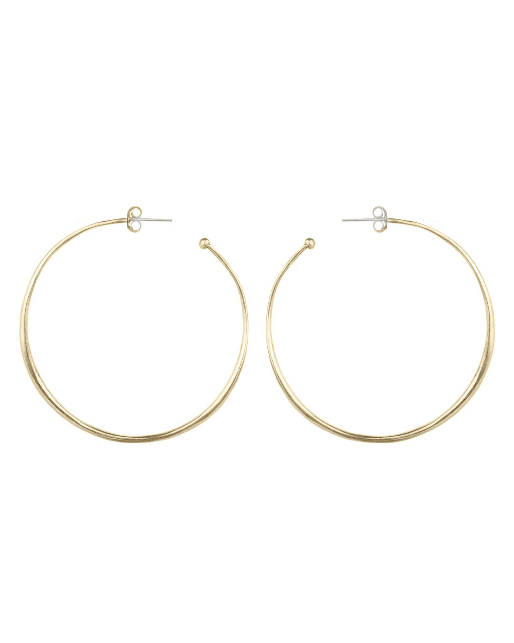 THICK ROUNDED HOOP EARRINGS – Kendall Conrad