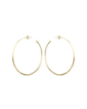 ROUNDED HOOP EARRINGS jewelry, Kendall Conrad 1" Brass 
