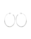 ROUNDED HOOP EARRINGS jewelry, Kendall Conrad 2.5" Sterling Silver 