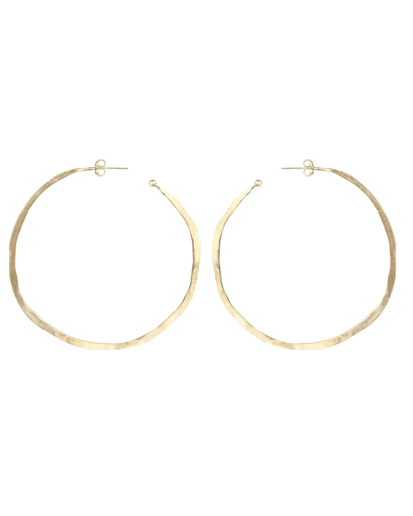 TAPERED THIN HOOP EARRINGS jewelry, Kendall Conrad Brass  