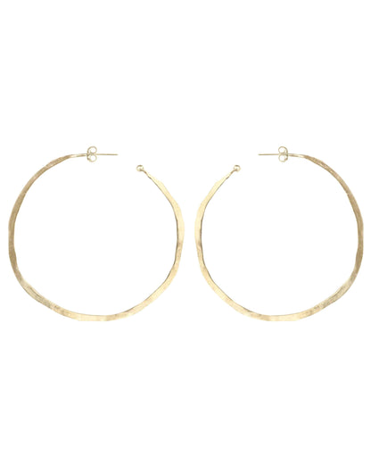 TAPERED THIN HOOP EARRINGS jewelry, Kendall Conrad Brass  