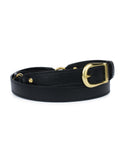 3/4" RING BELT in Black Napa leather belt Kendall Conrad   