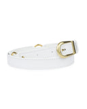 3/4" RING BELT in White Napa leather belt Kendall Conrad   